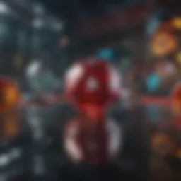 Abstract geometric shapes representing gaming concept