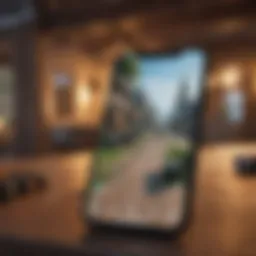 Illustration of Fortnite gameplay on a mobile screen