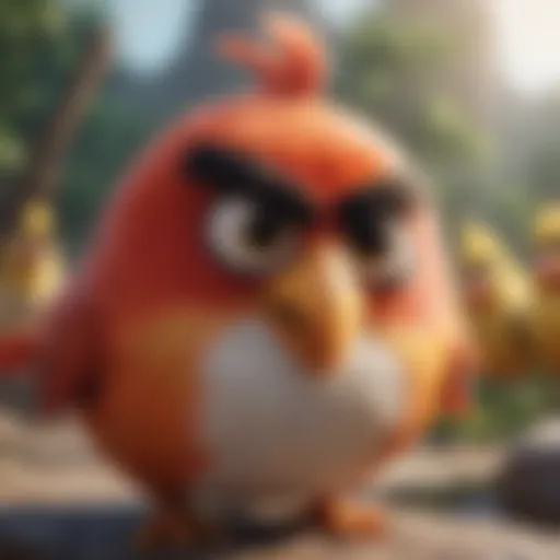 Iconic birds from Angry Birds game