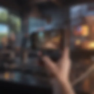 Developers collaborating on mobile game design and features