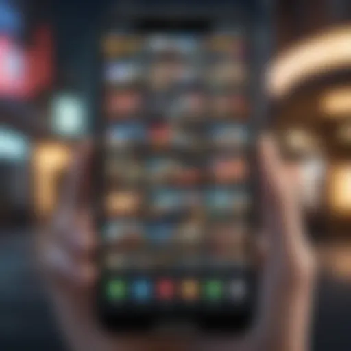 A selection of popular mobile game apps displayed on a smartphone screen