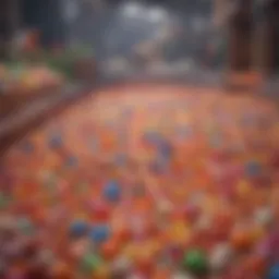 Illustration of Candy Crush gameplay showcasing user interaction