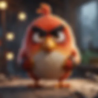 An iconic Angry Birds character in action