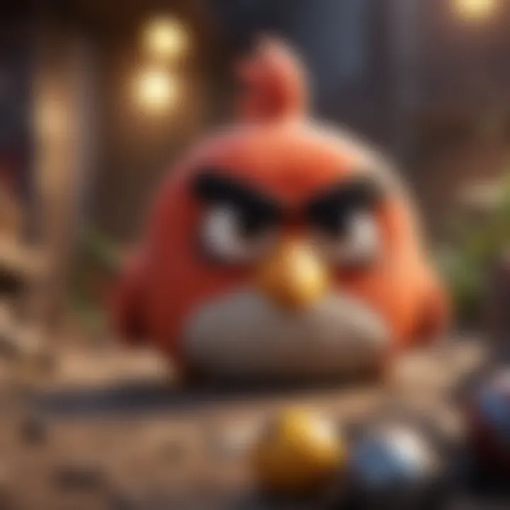 A vibrant scene from the Angry Birds world