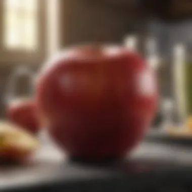 Artistry with Apple in Cuisine Creative culinary dish using apple as a key ingredient