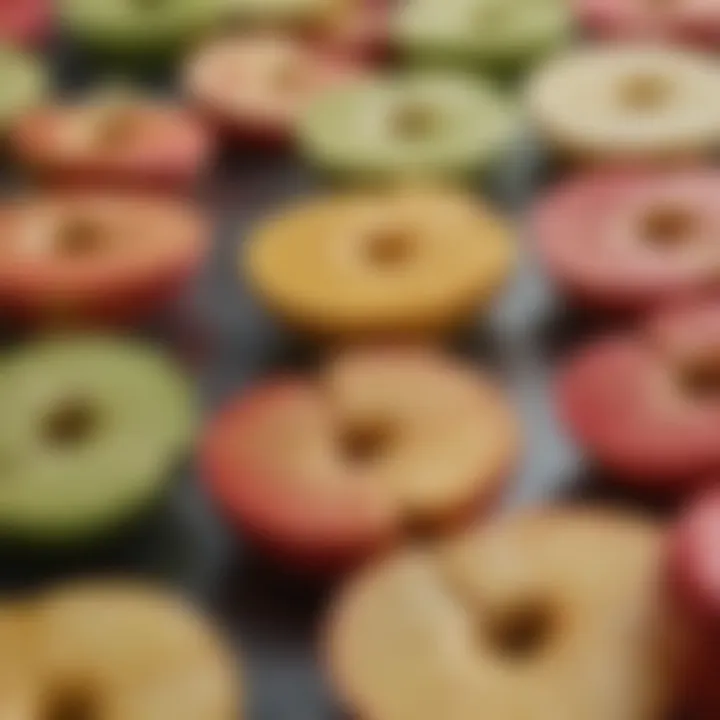 Variety of apple slices showcasing different colors and shapes