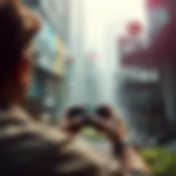 Conceptual illustration of mobile game design challenges