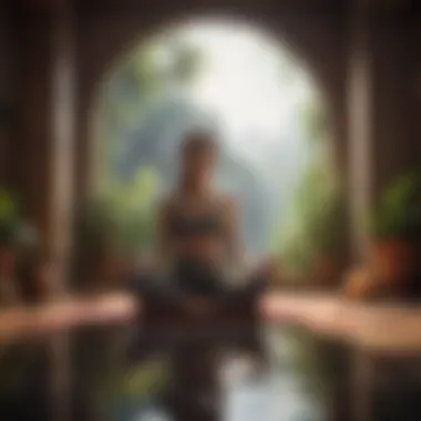 Meditation-Themed Mobile Game Elements A meditation-themed mobile game highlighting therapeutic elements
