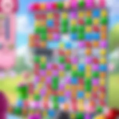 Gameplay Overview of Candy Crush Saga A vibrant display of Candy Crush Saga gameplay featuring colorful candies and strategic board layout.
