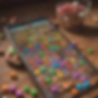 Gameplay Strategies Unveiled A close-up of a mobile screen displaying Candy Crush strategies.