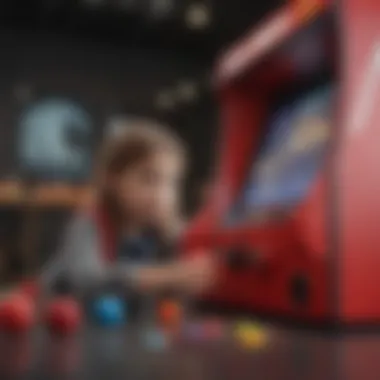 Child playing a colorful and interactive Apple Arcade game