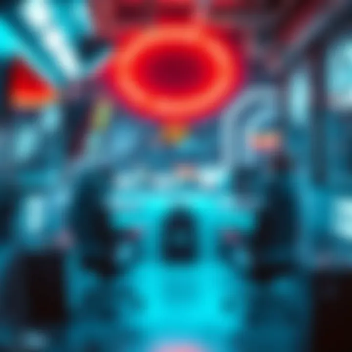 A futuristic gaming setup with advanced technology