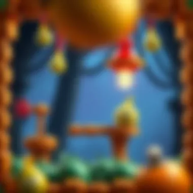 Intricate Gameplay Mechanics A visual of Cut the Rope gameplay showing the intricate mechanics