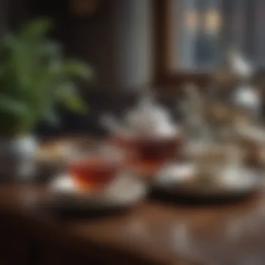Refined Tea Culture in London Elegant tea set in a London tea room