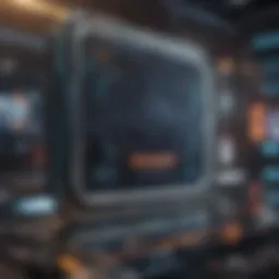 Illustration of a futuristic gaming interface