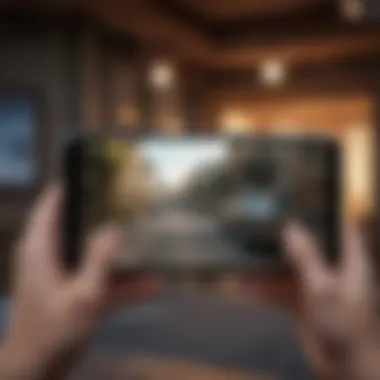 Enhanced Graphics in Mobile Gaming Visual representation of gaming graphics enhanced by higher screen resolution
