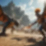 Epic Battle Scene Epic battle scene in Monster Hunter Stories
