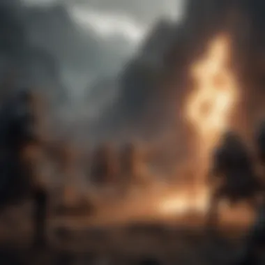 Pivotal Conflict in 'Rise to War' Epic Battle Scene in Rise to War Game