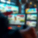 Illustration showcasing various ad formats on mobile screens