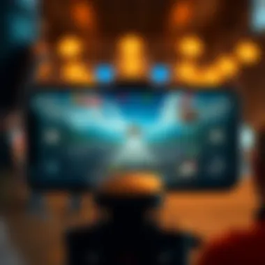 User interface showcasing unique features of a mobile game