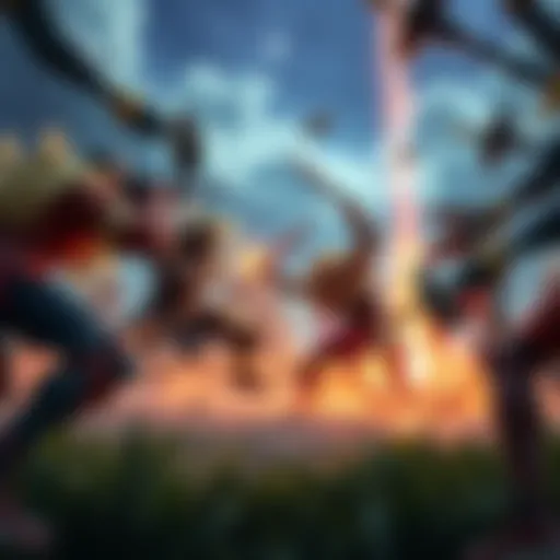 An engaging battle scene in a mobile game