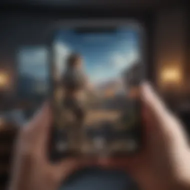 Engaging Gameplay with Amazon Luna User enjoying cloud gaming on iPhone with Amazon Luna
