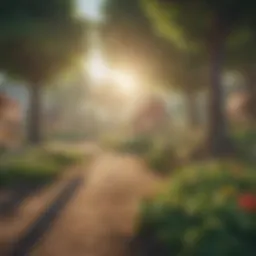 Digital landscape of Animal Crossing gameplay