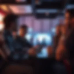 Group of friends engaging in multiplayer gaming experience