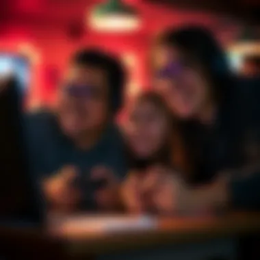 Joyful moments shared among friends during gaming session