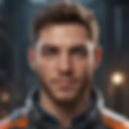 A vibrant avatar character with customizable features