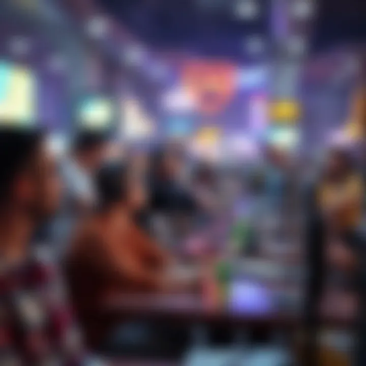 A vibrant community hub filled with player interactions and discussions