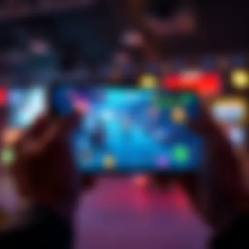 Innovative mobile gaming interface showcasing user engagement