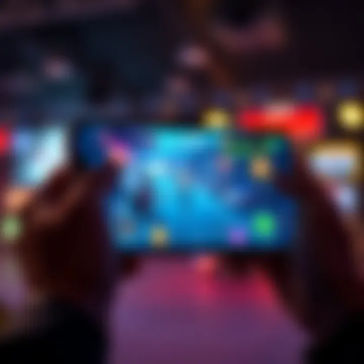 Innovative mobile gaming interface showcasing user engagement