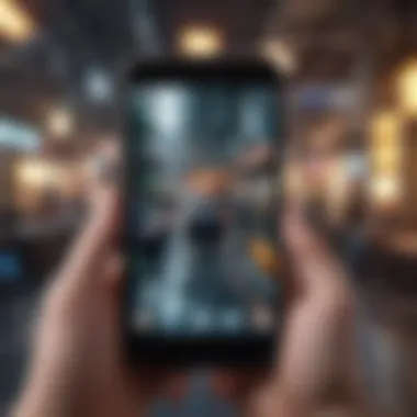 Evolution of Mobile Gaming Technology A futuristic depiction of the evolution of mobile gaming technology and trends over the years.