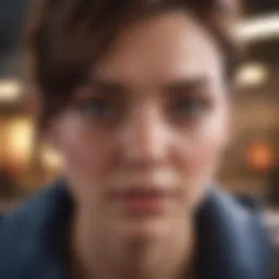 A visually stunning scene from a mobile game showcasing an emotional moment in the storyline.