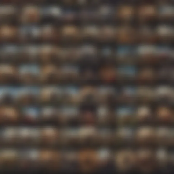 A collage of various game genres, each with a unique storyline.