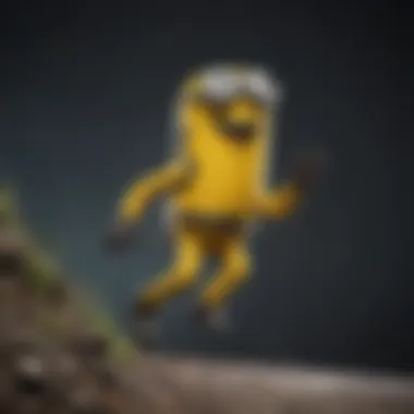 The Iconic Doodle Jump Character Doodle Jump character in mid-jump