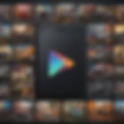 A collage representing major features of Google Play and Zedge.