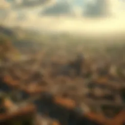 An aerial view of an ancient city in Grepolis