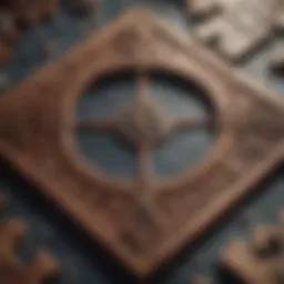 An intricate puzzle piece design representing the Harry Potter theme