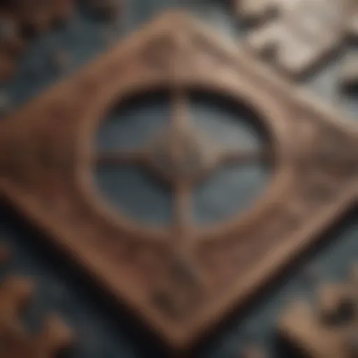 An intricate puzzle piece design representing the Harry Potter theme