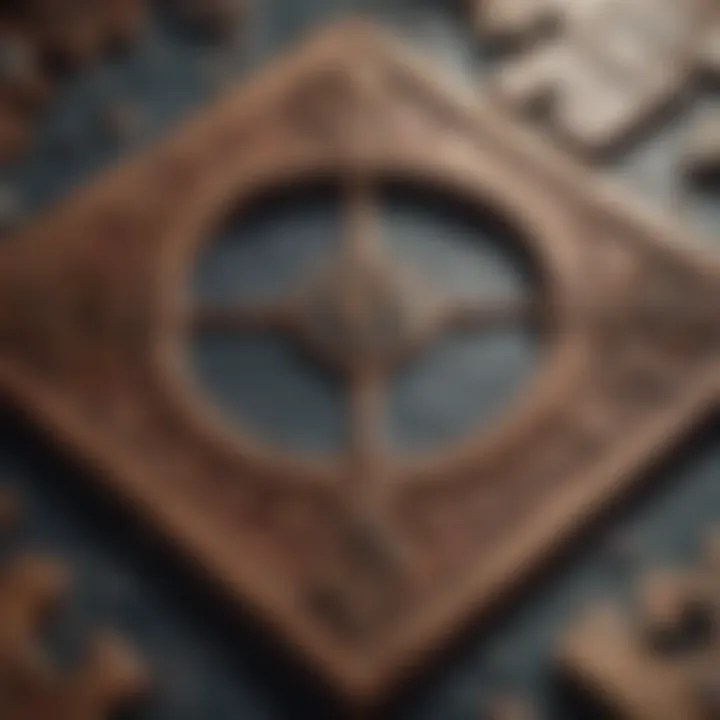 An intricate puzzle piece design representing the Harry Potter theme