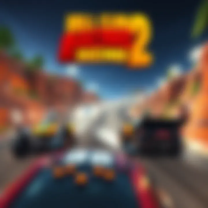 Thrilling Race Experience in Hill Climb Racing 2 Dynamic gameplay scene showcasing a thrilling race in Hill Climb Racing 2