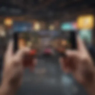 Artistic Interpretation of Mobile Gaming Evolution Artistic Representation of Mobile Gaming Evolution