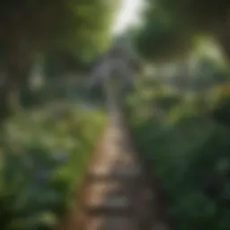 Scenic view of a lush garden from June's Journey