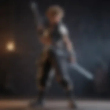 Keyblade wielder in battle stance