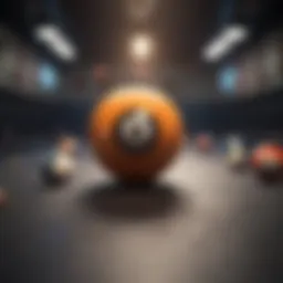 A vibrant view of a virtual 8 Ball Pool setup