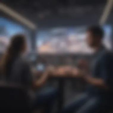 An illustration of gaming enthusiasts anticipating a new game release