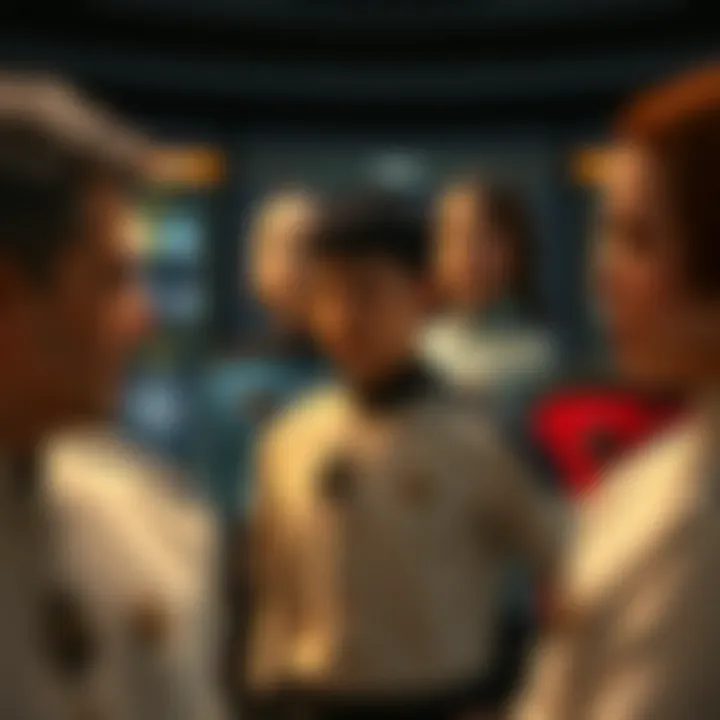 Character development interface highlighting various officers