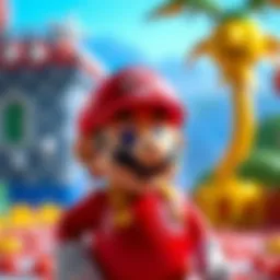 Iconic Super Mario character in a vibrant setting